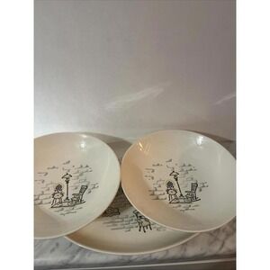 Vtg Mancrest Stetson‎ Gay Nineties 90's 2 Serving Bowls 1 Platter
